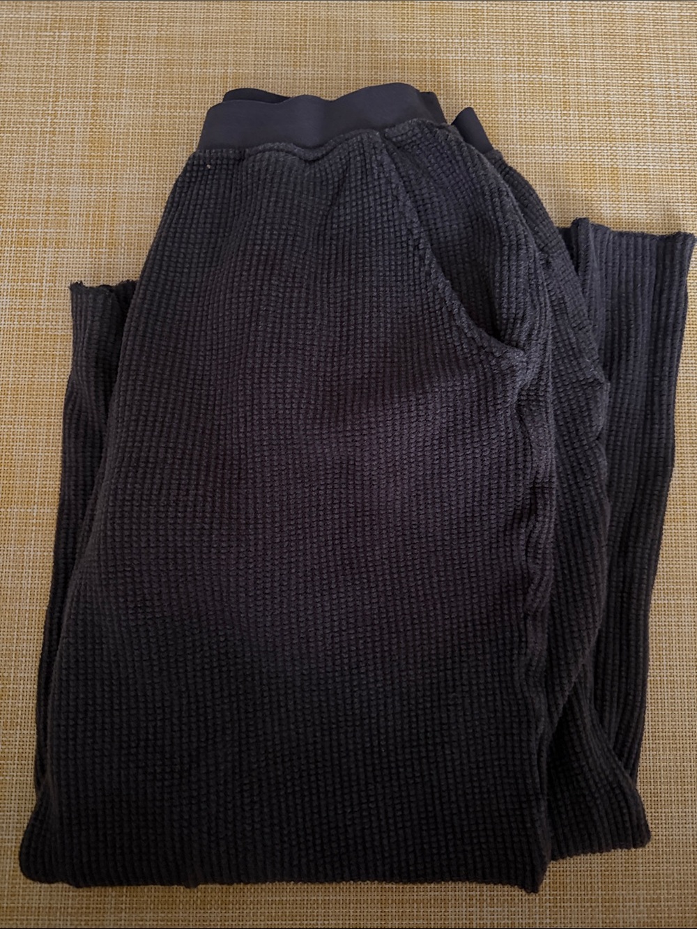 SET Active Black Waffle Knit Track Pants
